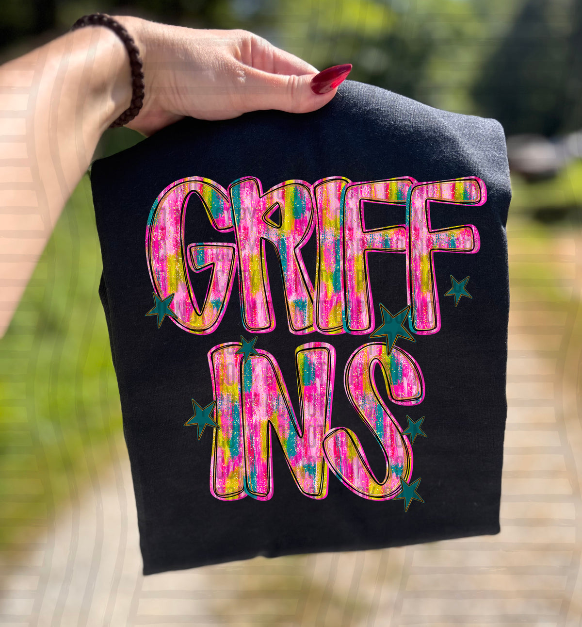 Griffins Pink Brushstroke (Caplinger) DTF Transfers