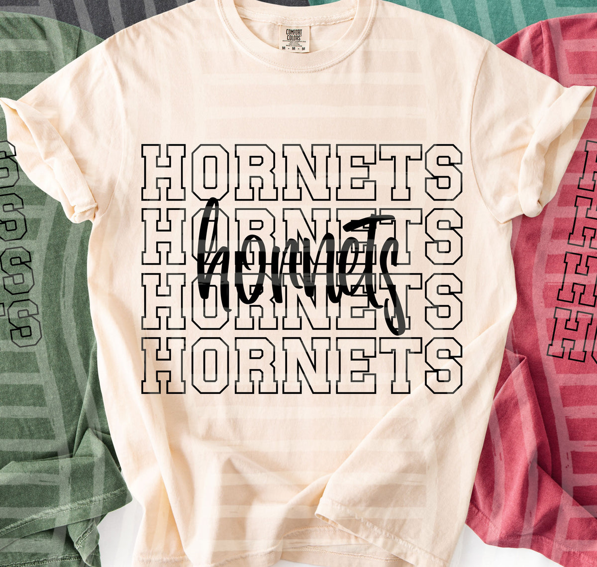 hornets simple stacked outlines (Caplinger) DTF Transfer