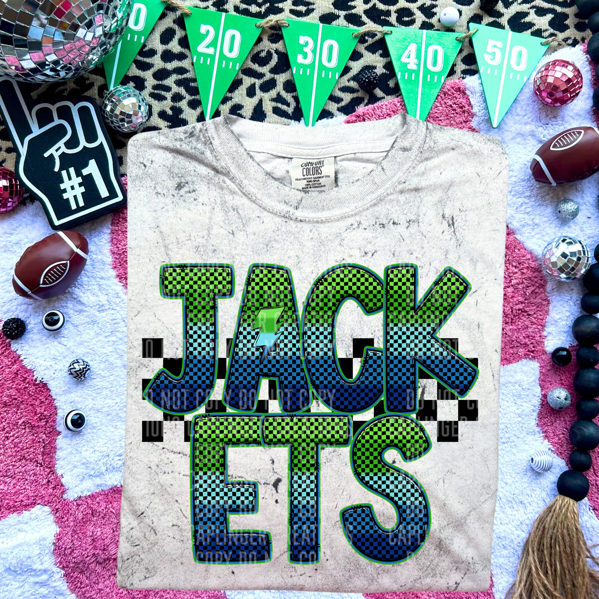 Jackets Blue and Green Checkered (Caplinger) DTF transfer