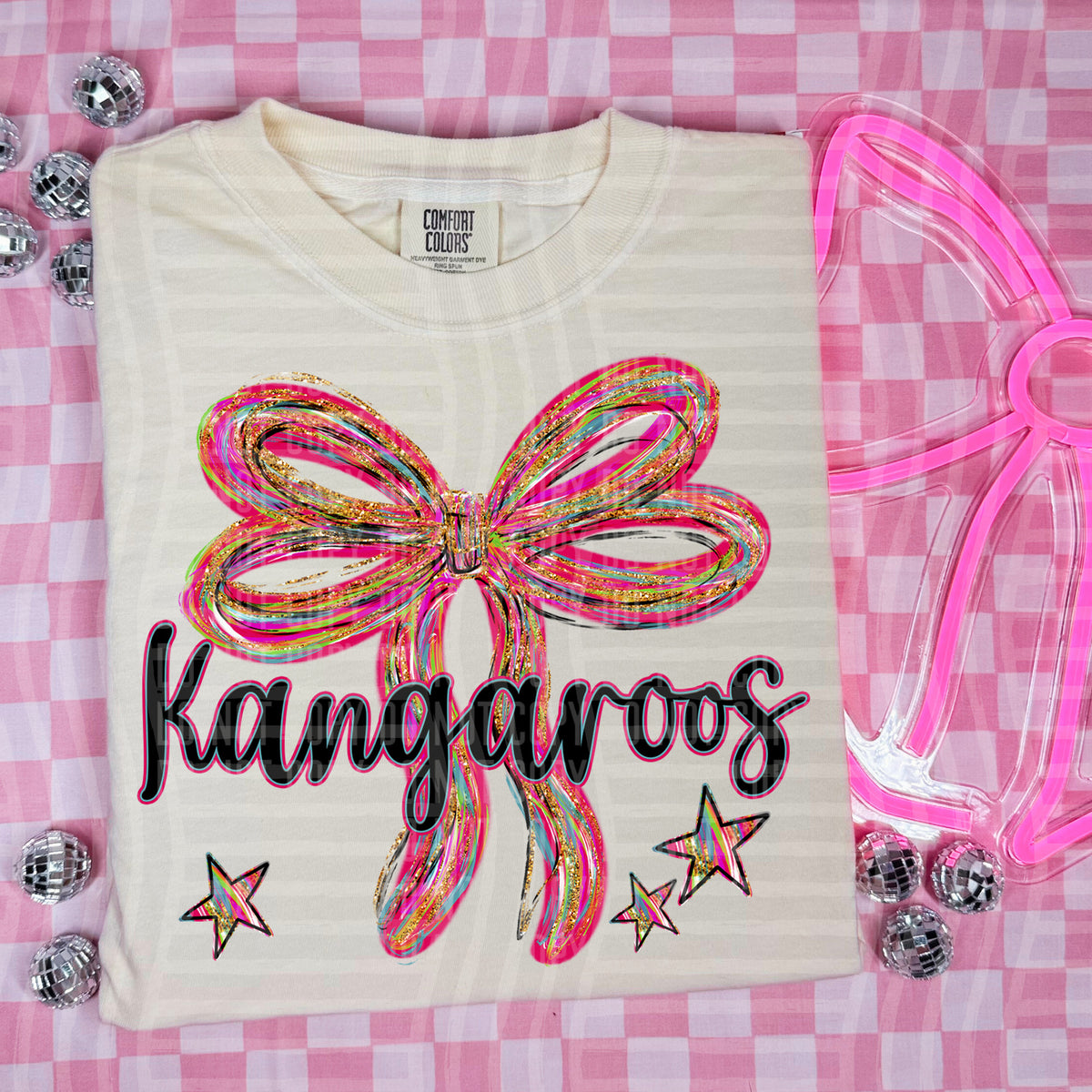Kangaroos Whimsical Bow (caplinger) DTF transfer