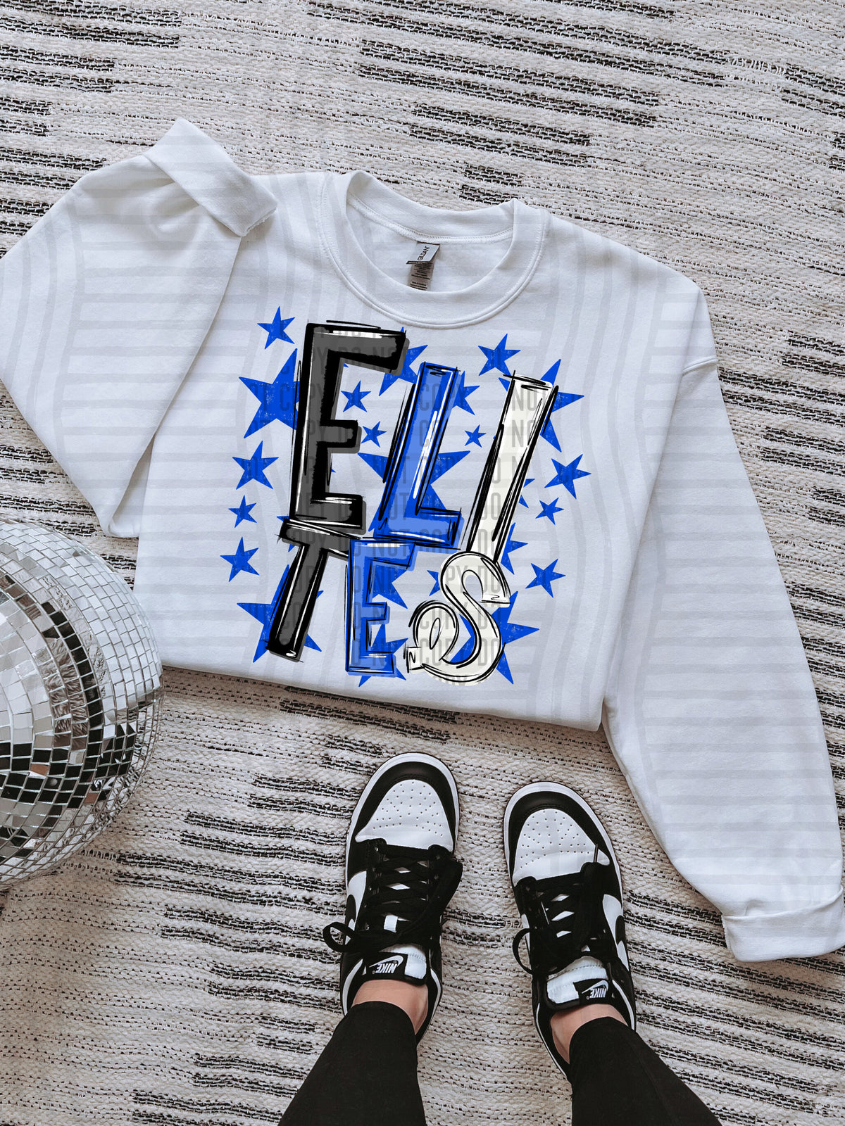elites black and blue with blue stars (caplinger) DTF Transfer