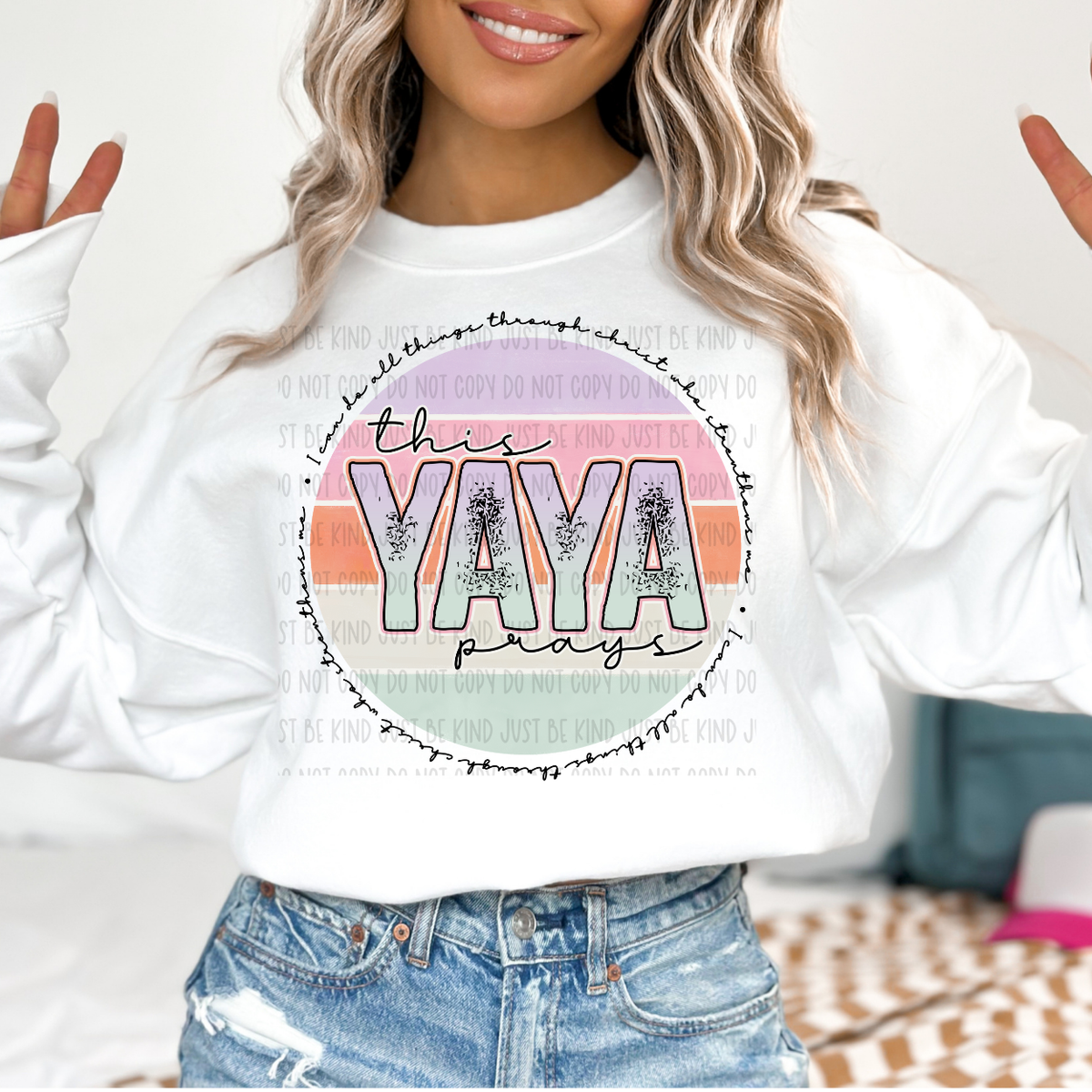 This Yaya Prays (Kayndi) 72982 DTF Transfer