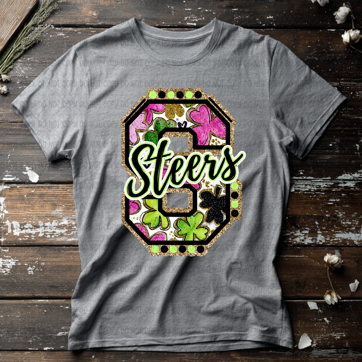 Steers letter St. Patrick's Day PINK (Revel) DTF Transfer