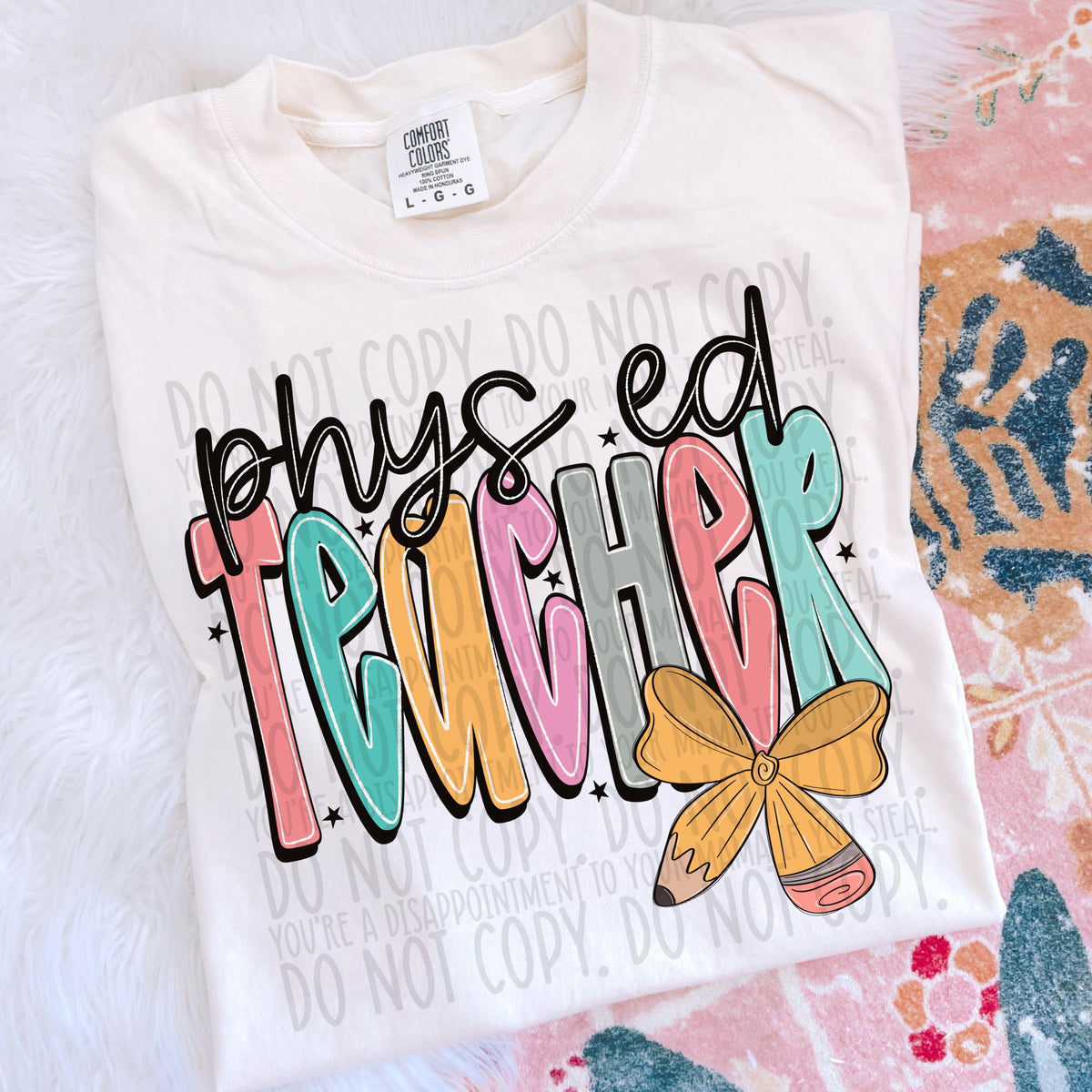 Phys. Ed teacher pencil bow (SWD) DTF transfer