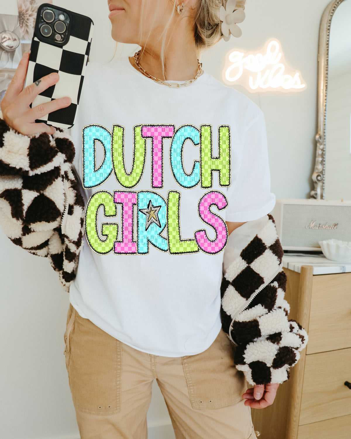 Dutchgirls Colorful Checkered (caplinger) DTF transfer