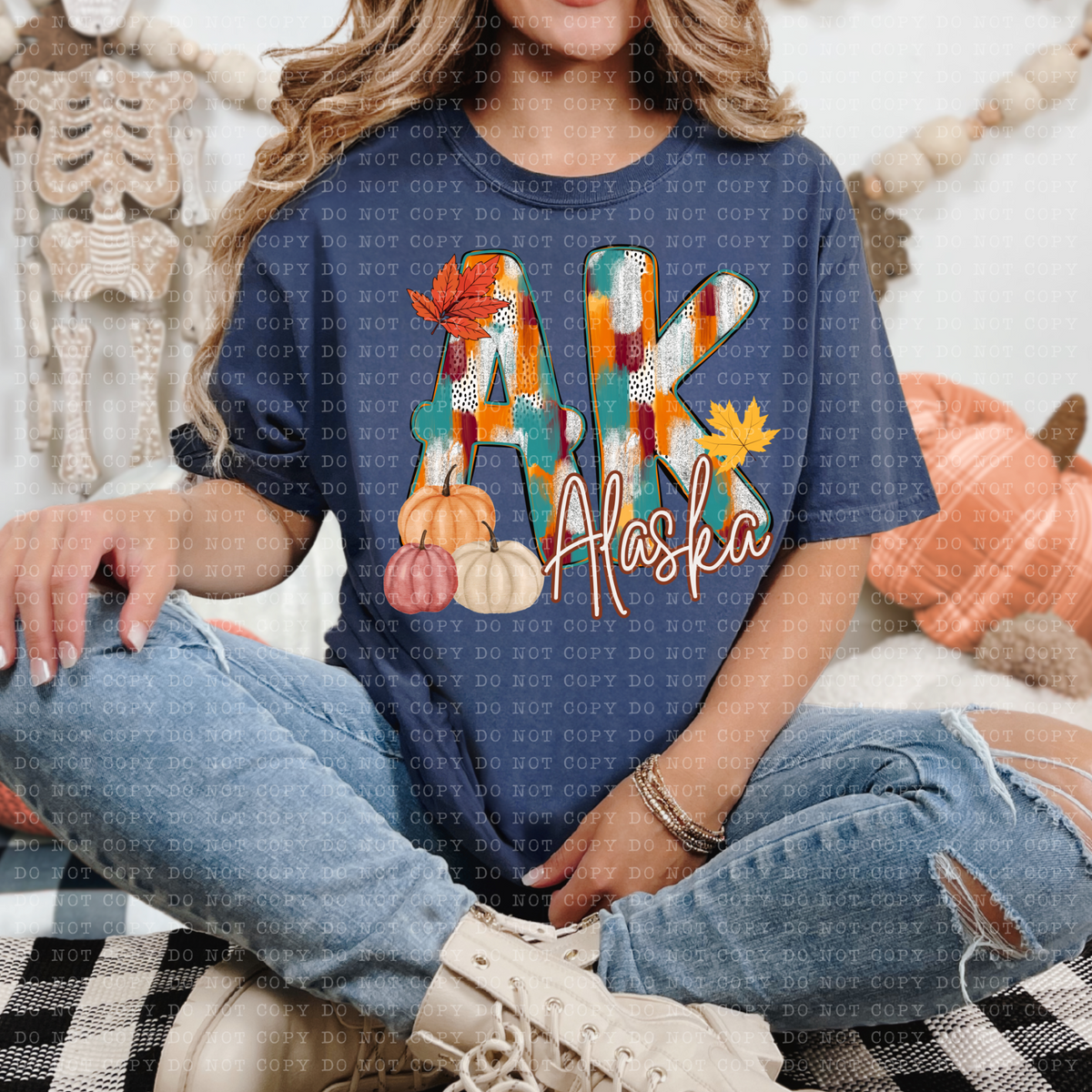 AK Alaska Fall Watercolor 59772 DTF Transfer