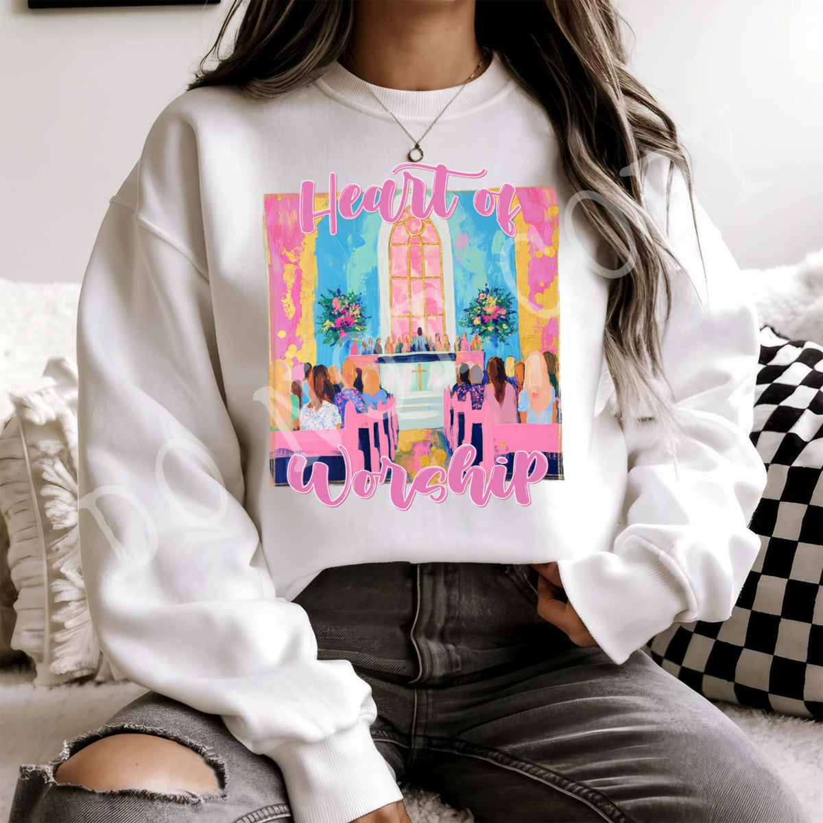 Heart of worship 94586 DTF transfer