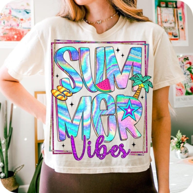 Summer vibes frame 99025 DTF transfer