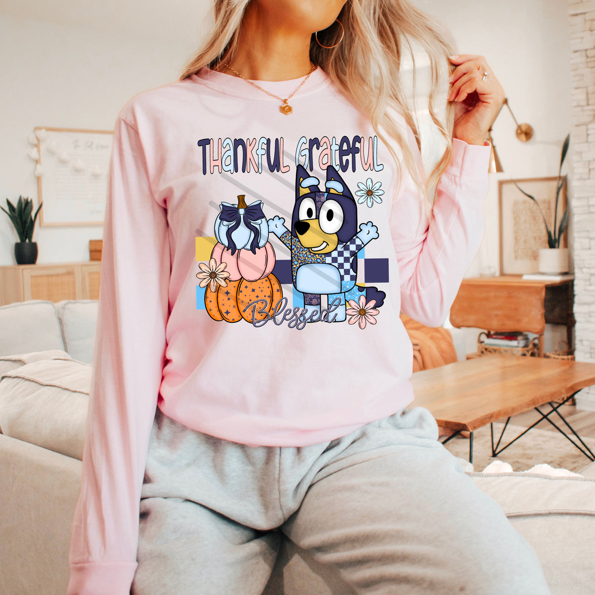 Thankful Grateful Blessed dog 114017 DTF transfer