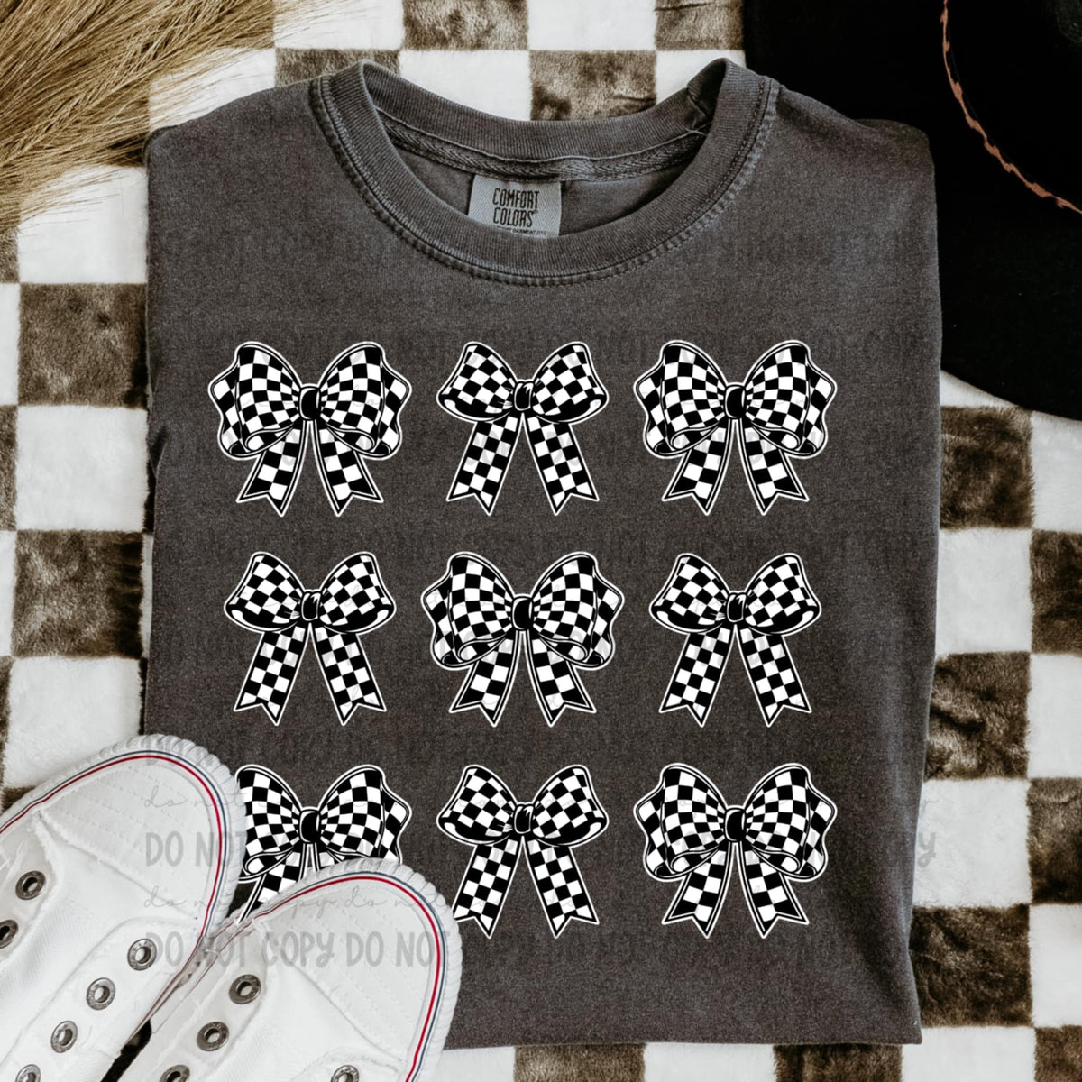 Checkered bows (REVEL) 91224 DTF transfer