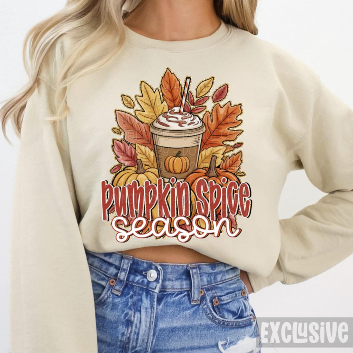 Pumpkin spice season latte 106394 DTF transfer