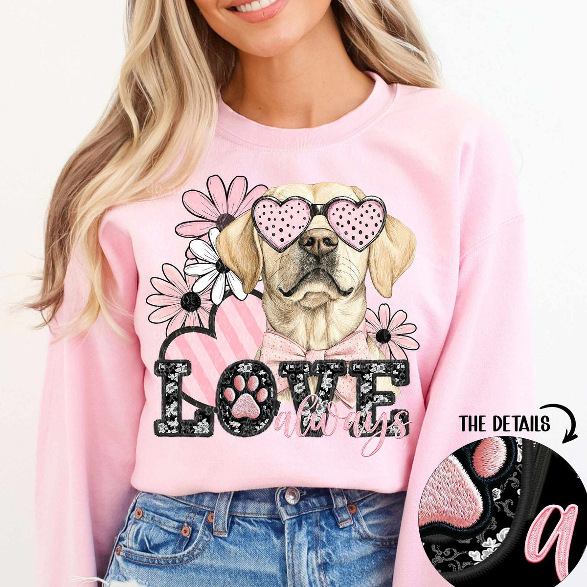 Love always yellow lab (TTD) 79450 DTF transfer