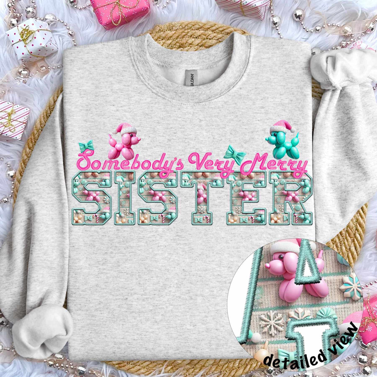 Somebody’s very merry sister (HW) 64425 DTF transfer
