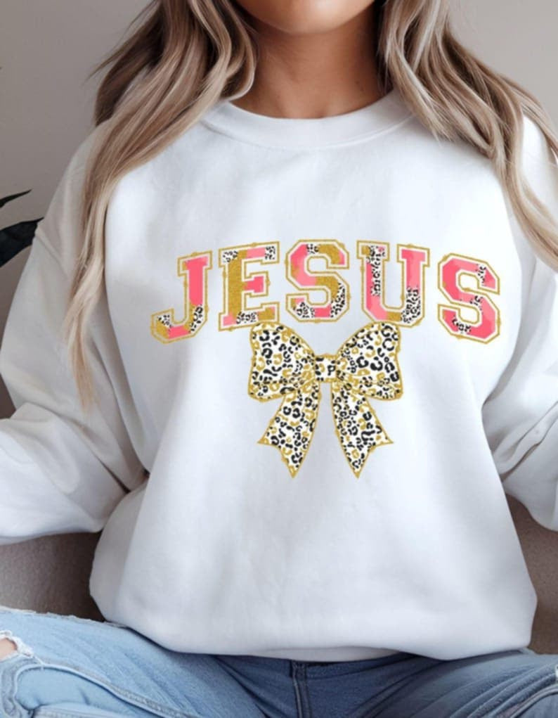 Jesus leopard and pink 85131 DTF transfer