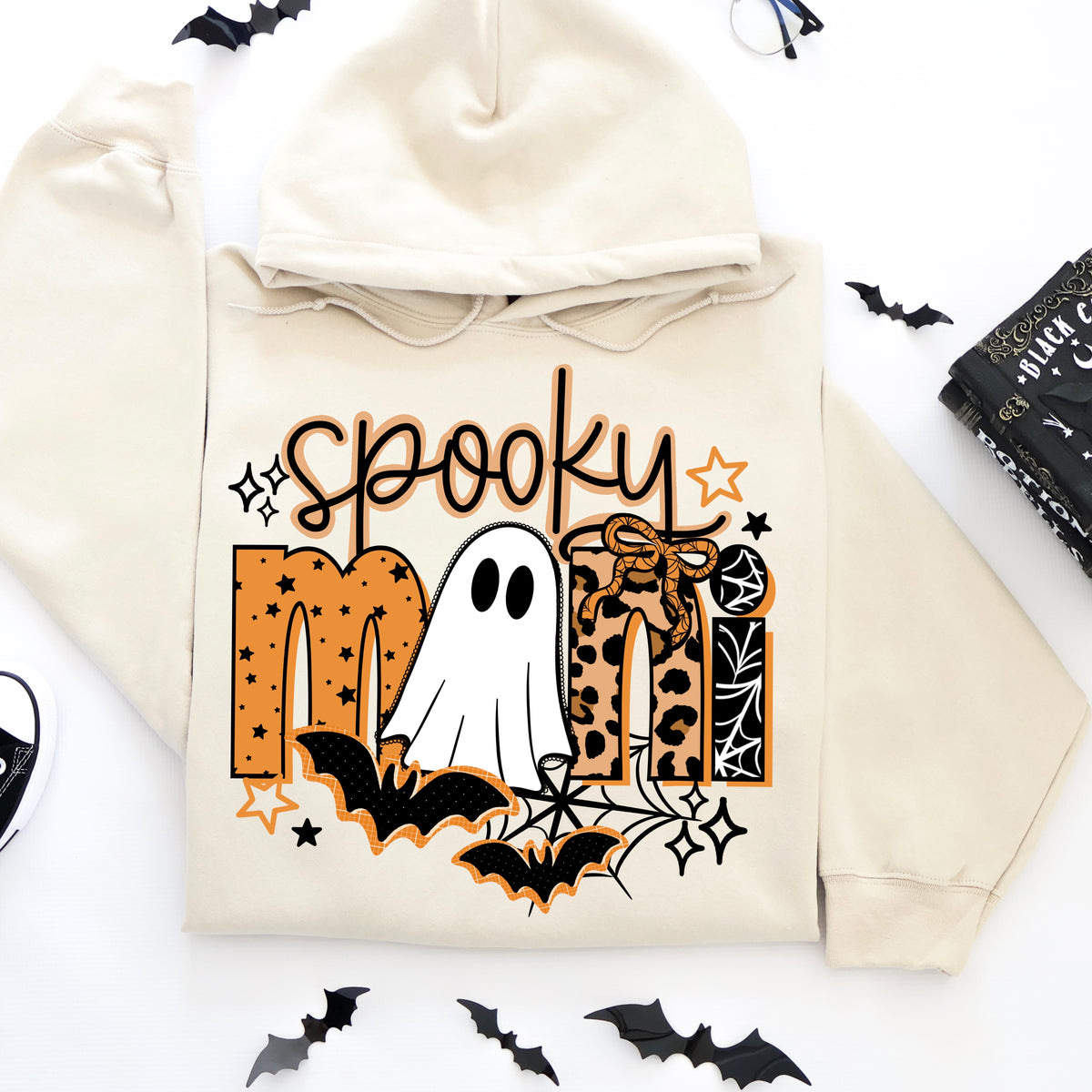 Spooky mini ghost (black) (CSC) DTF Transfer