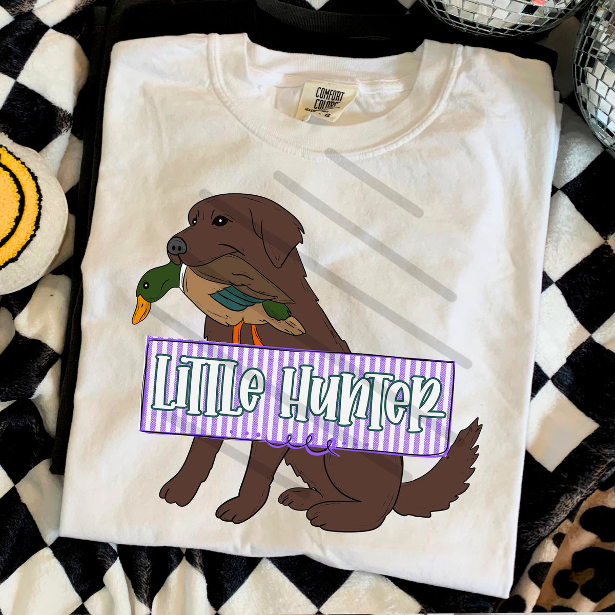 Little Hunter purple frame 114074 DTF transfer