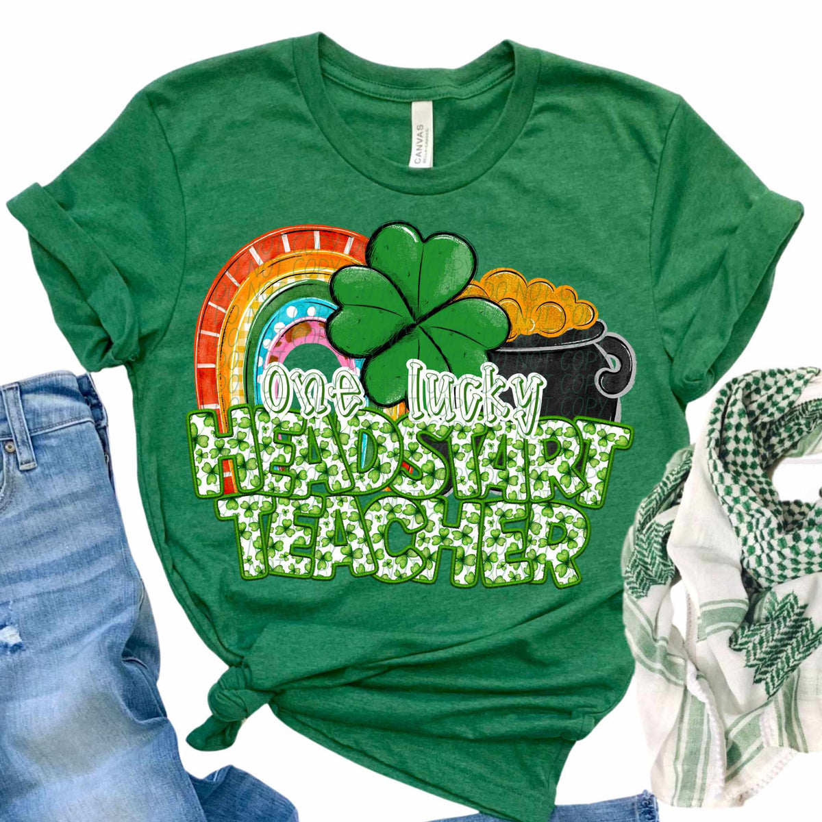 One lucky headstart teacher (CITY) 84133 DTF transfer