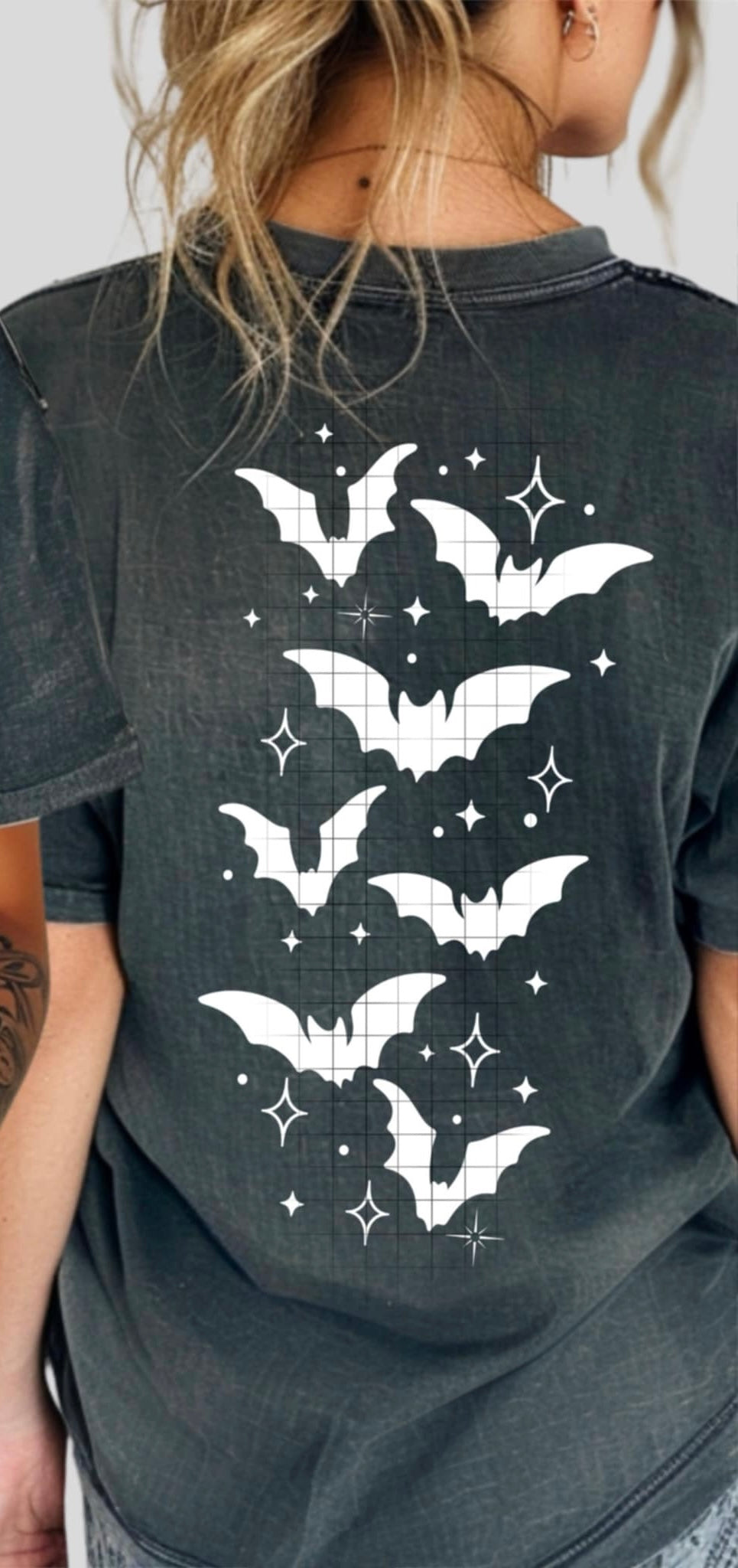 White bats BACK (CSC) 93151 DTF transfer