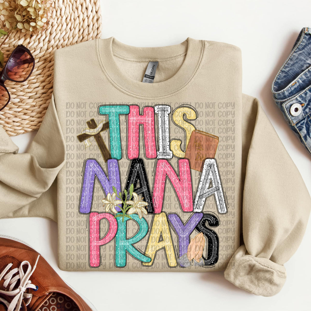 This nana prays (VP) 91914 DTF transfer