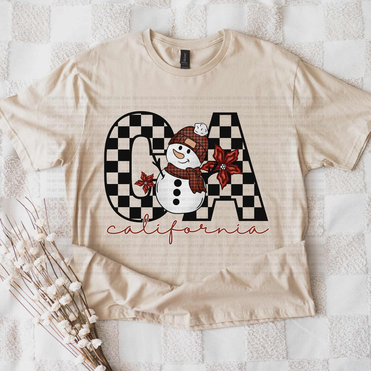 California snowman checker (REVEL) DTF Transfer