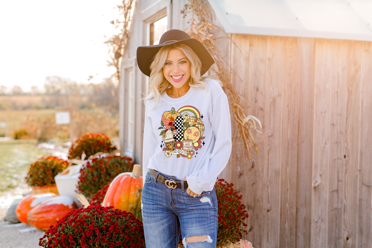 Fall season collage with lightning bolts 49800 DTF transfer