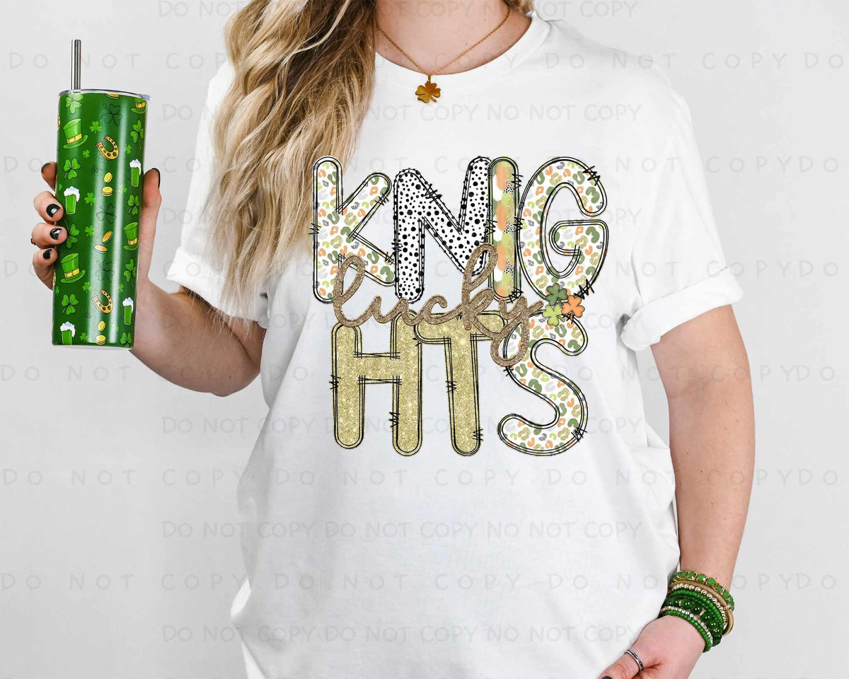 Lucky Knights st Patrick patterns (caplinger) 82459 DTF transfer