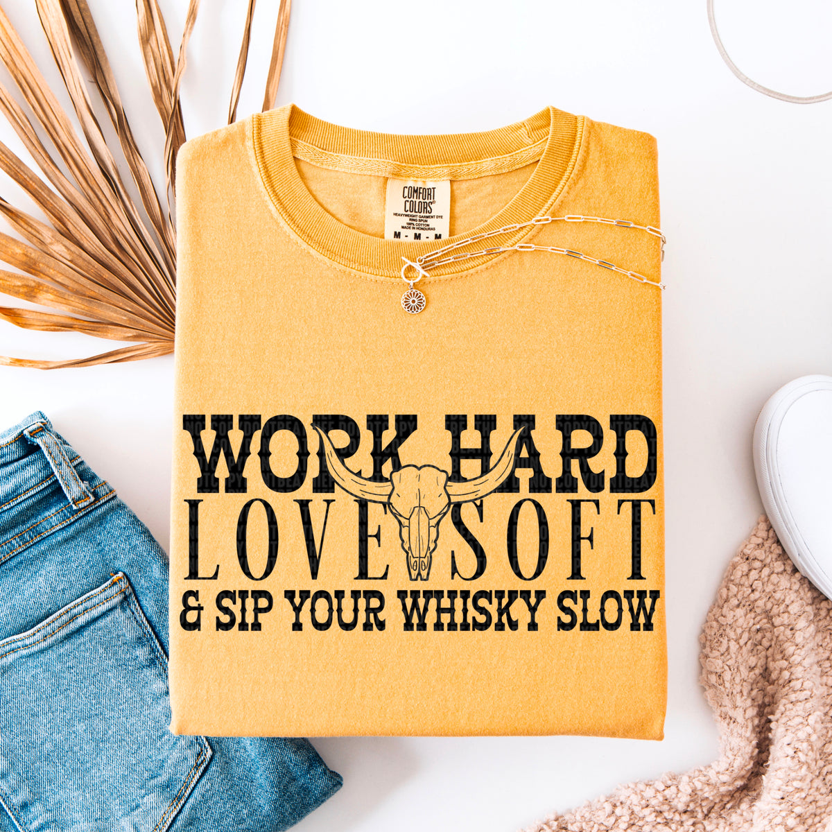 Work hard love soft & sip your whisky slow  95593 DTF transfer