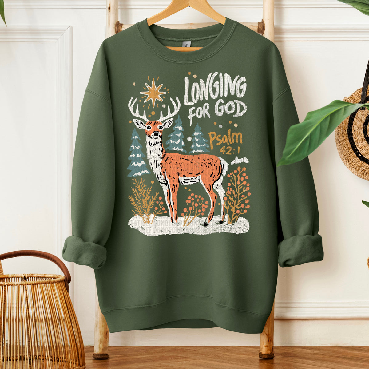 Longing for God Deer 113344 DTF transfer
