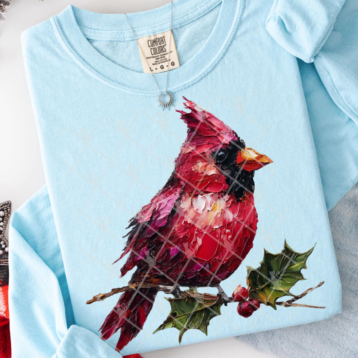 Faux Paint Red Bird (TTD) DTF Transfer