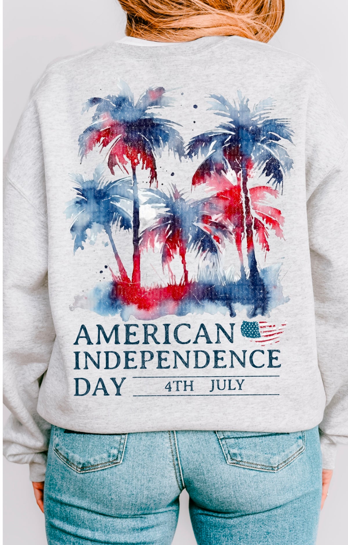 American Independence Day palm trees 95538 DTF transfer