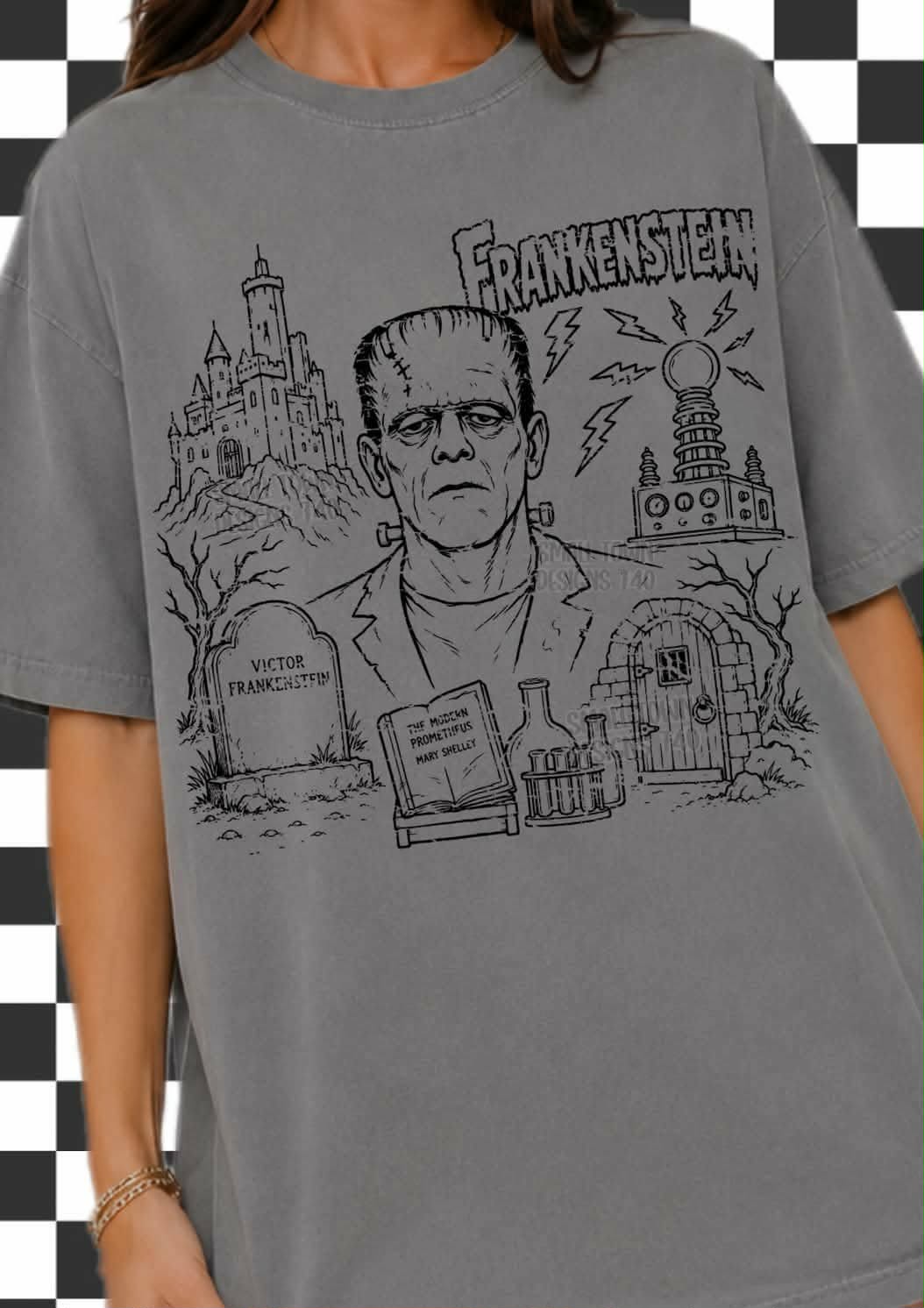 Frankenstein BLACK (STD) DTF Transfer