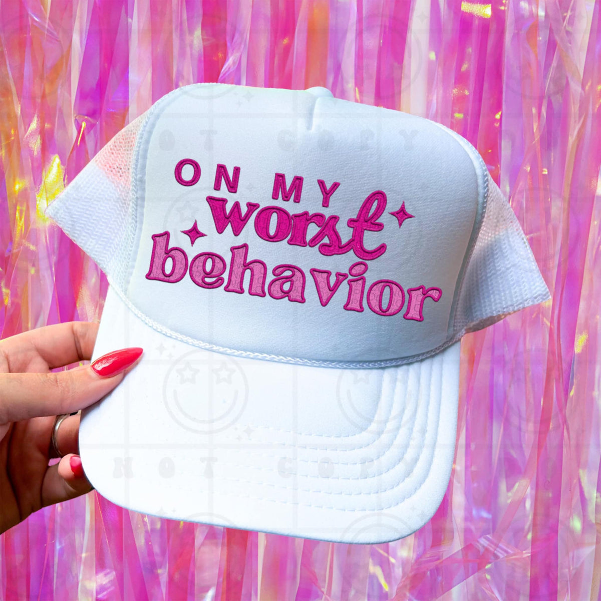 On my worst behavior (HW) 97027 DTF transfer