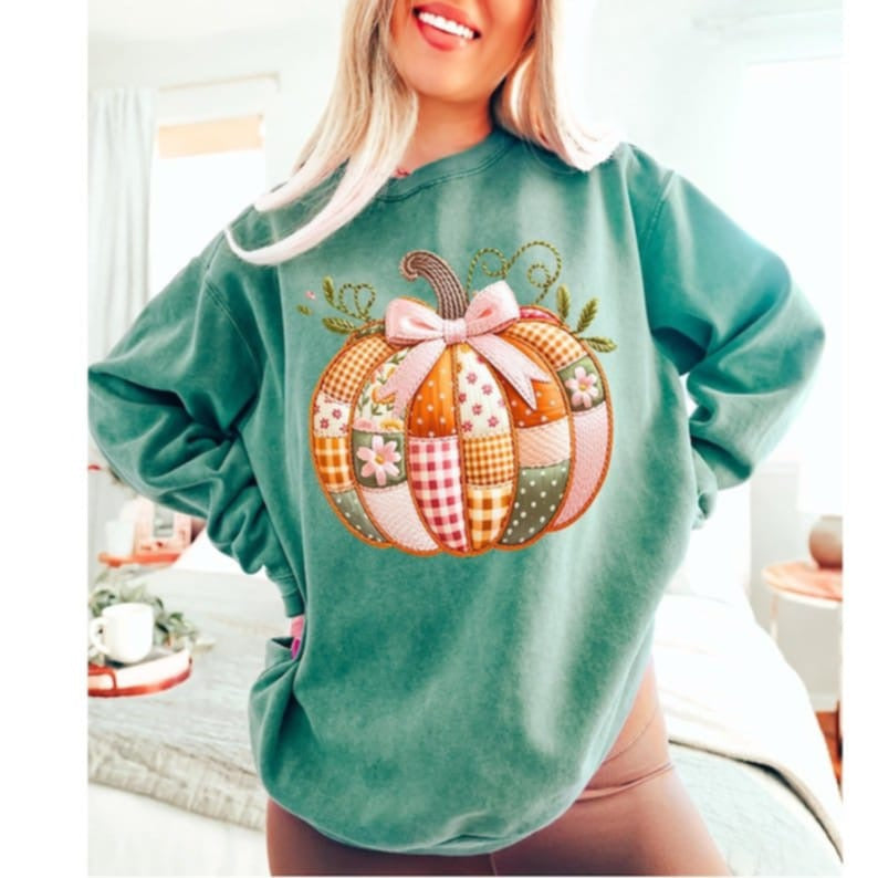 Patchwork pumpkin 107797 DTF transfer