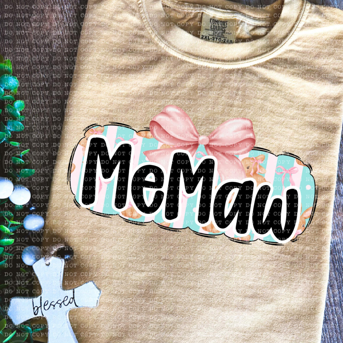 Memaw bunny background (ECHT) 85623 DTF transfer
