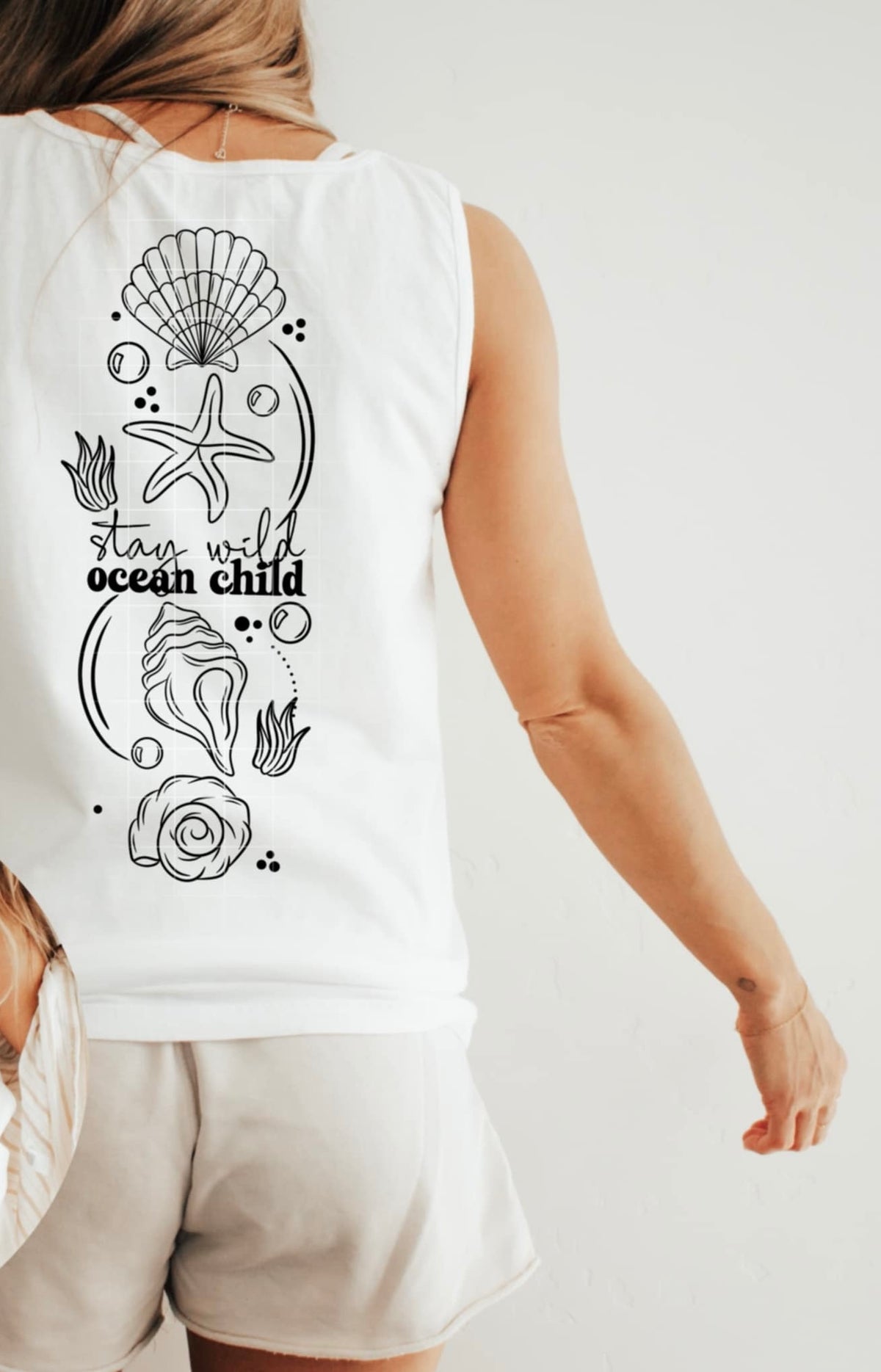 Stay wild ocean child BLACK BACK (CSC) 94110 DTF transfer