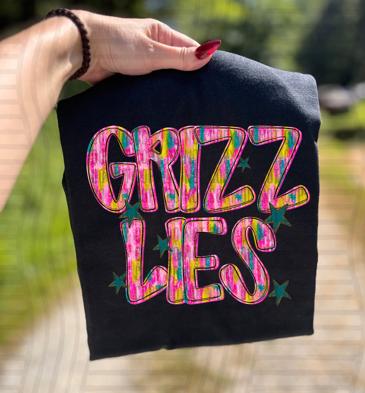 Grizzlies Pink Brushstroke (Caplinger) DTF Transfers
