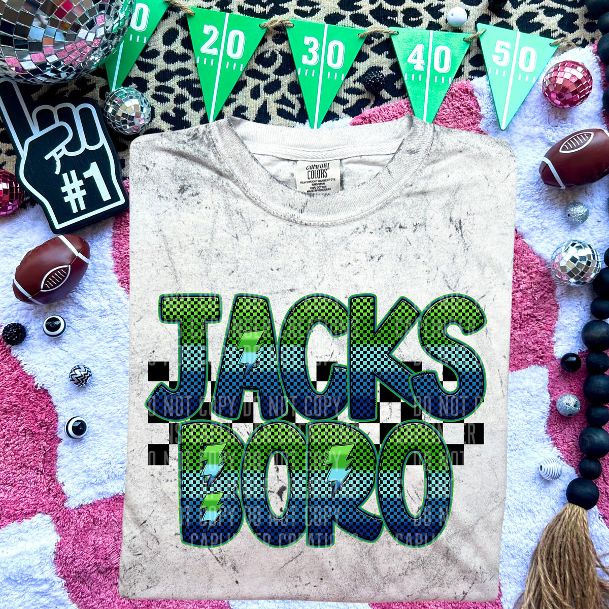 Jacksboro Blue and Green Checkered (Caplinger) DTF transfer
