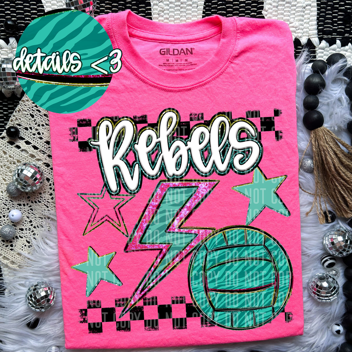 Rebels Rainbow Volleyball (Caplinger) 97296 DTF transfer