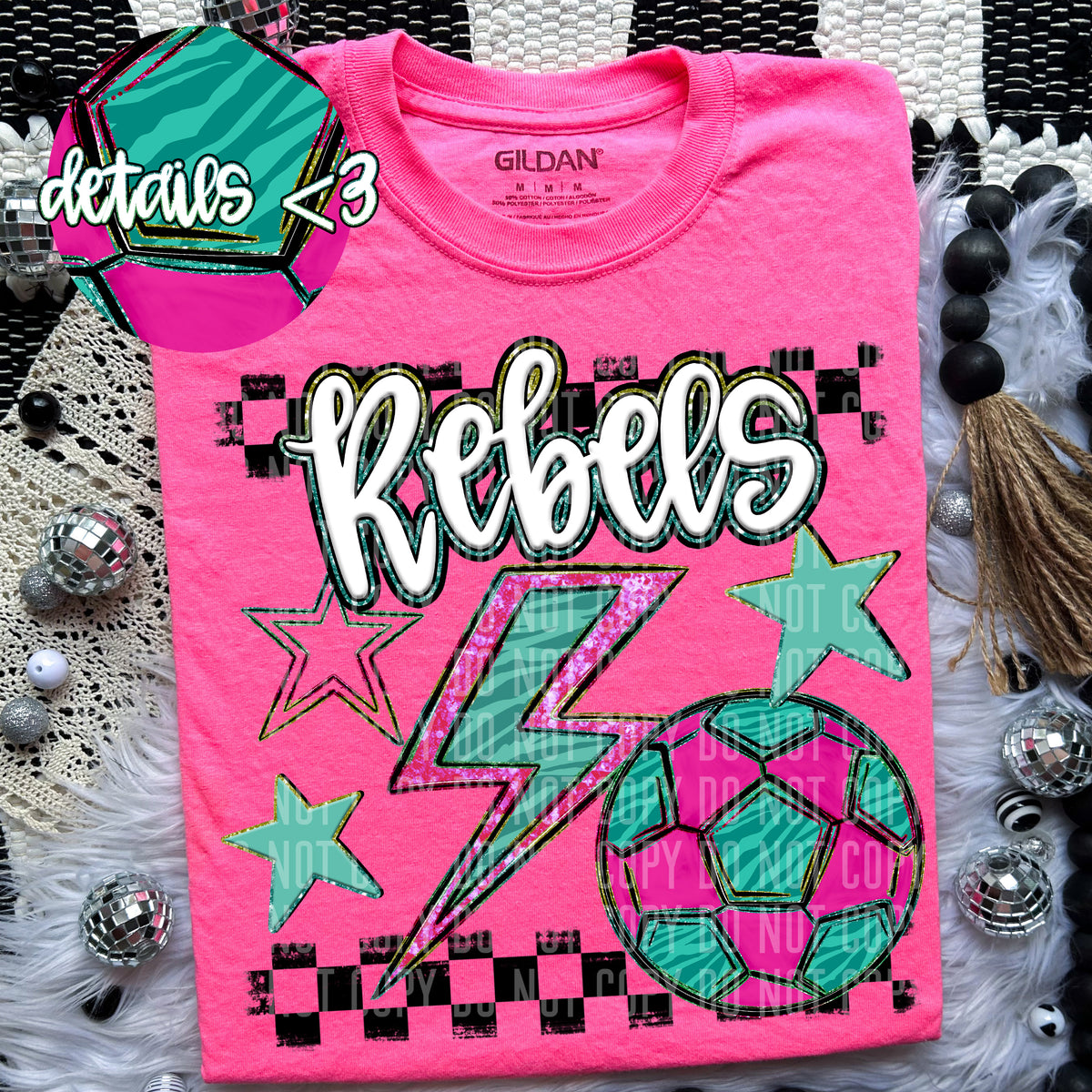 Rebels Rainbow Soccer (Caplinger) 97411 DTF transfer