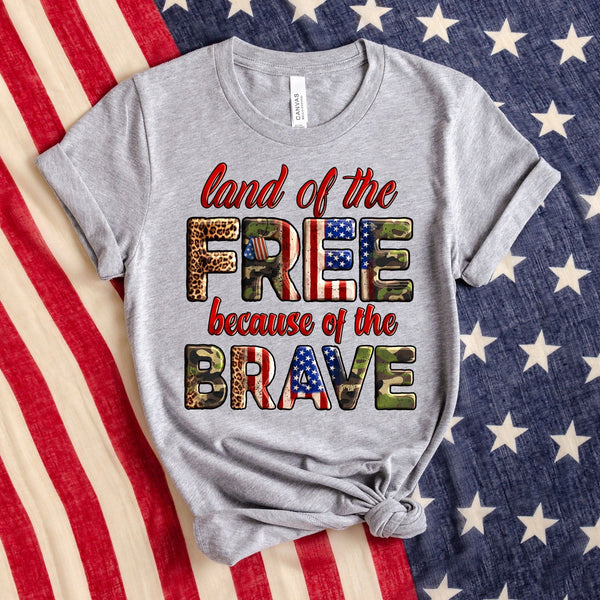 Land of the Free Because of the Brave-47056-DTF transfer