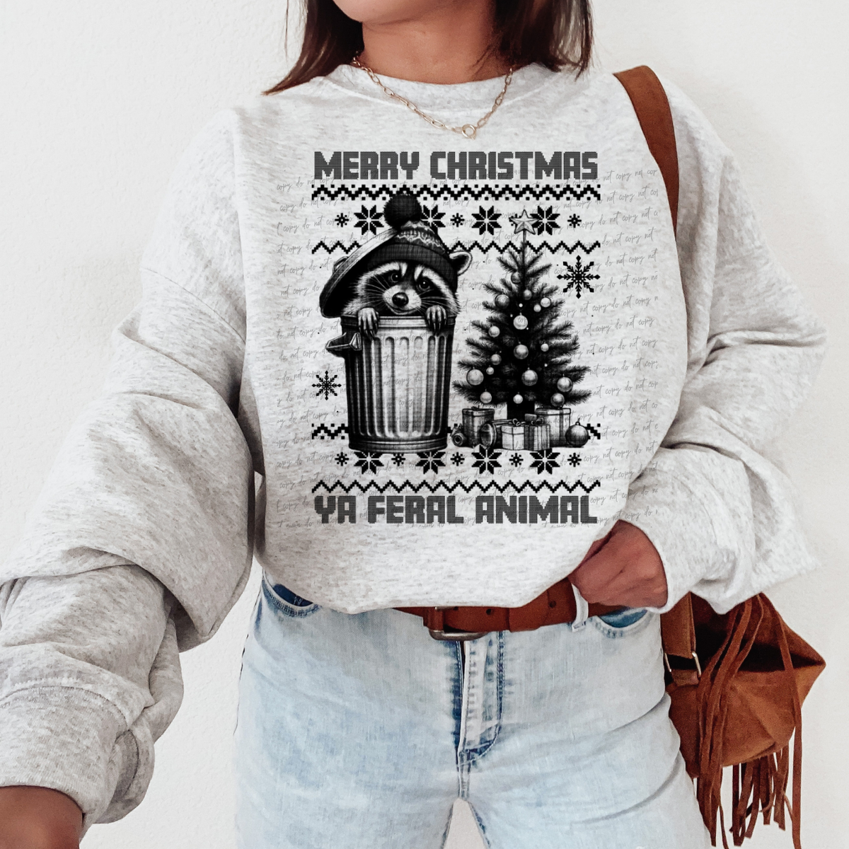 Merry Christmas ya feral Animal 68526 DTF Transfers