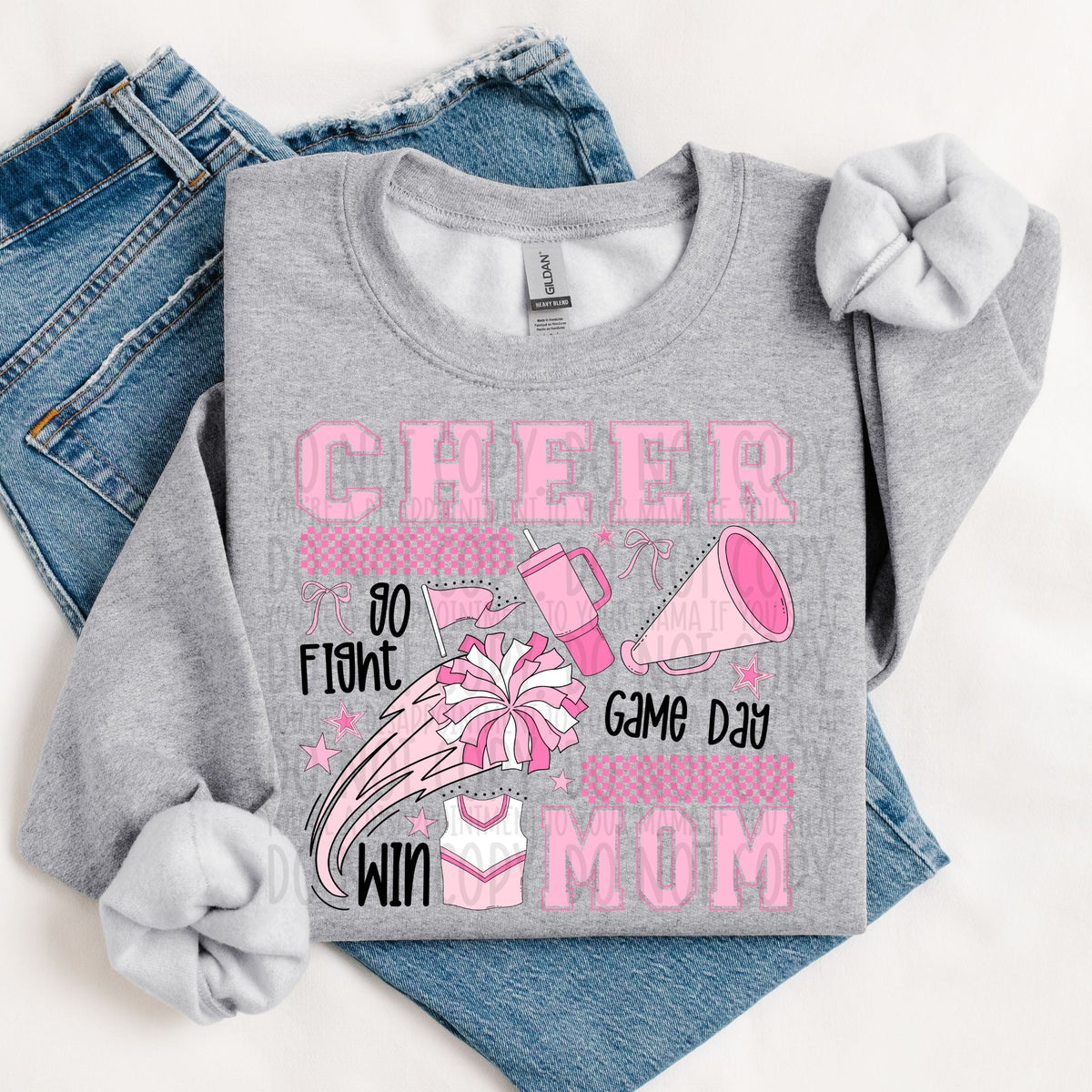 Cheer Mom Pink Items BLACK (SWD) DTF transfer
