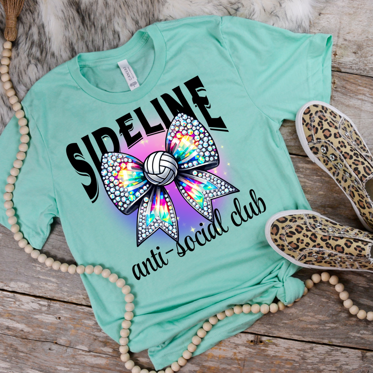 Sideline Anti- Social Club (Black-Volleyball)  DTF Transfer