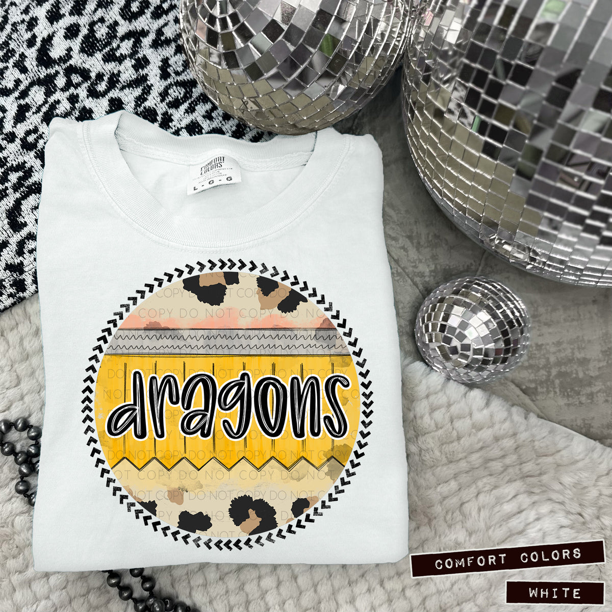 Dragons Circle Pencil Background (Caplinger) DTF transfer