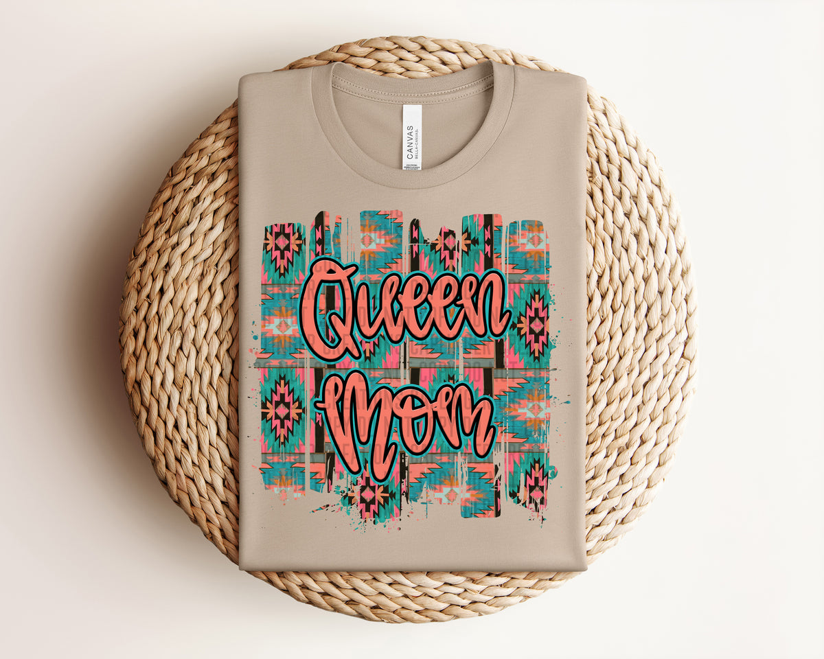 Queen Mom Aztec Brushstrokes (Caplinger) DTF transfer