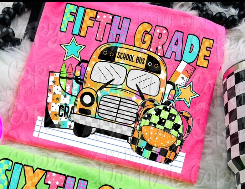 Fifth grade bus (Virgo) 107012 DTF transfer