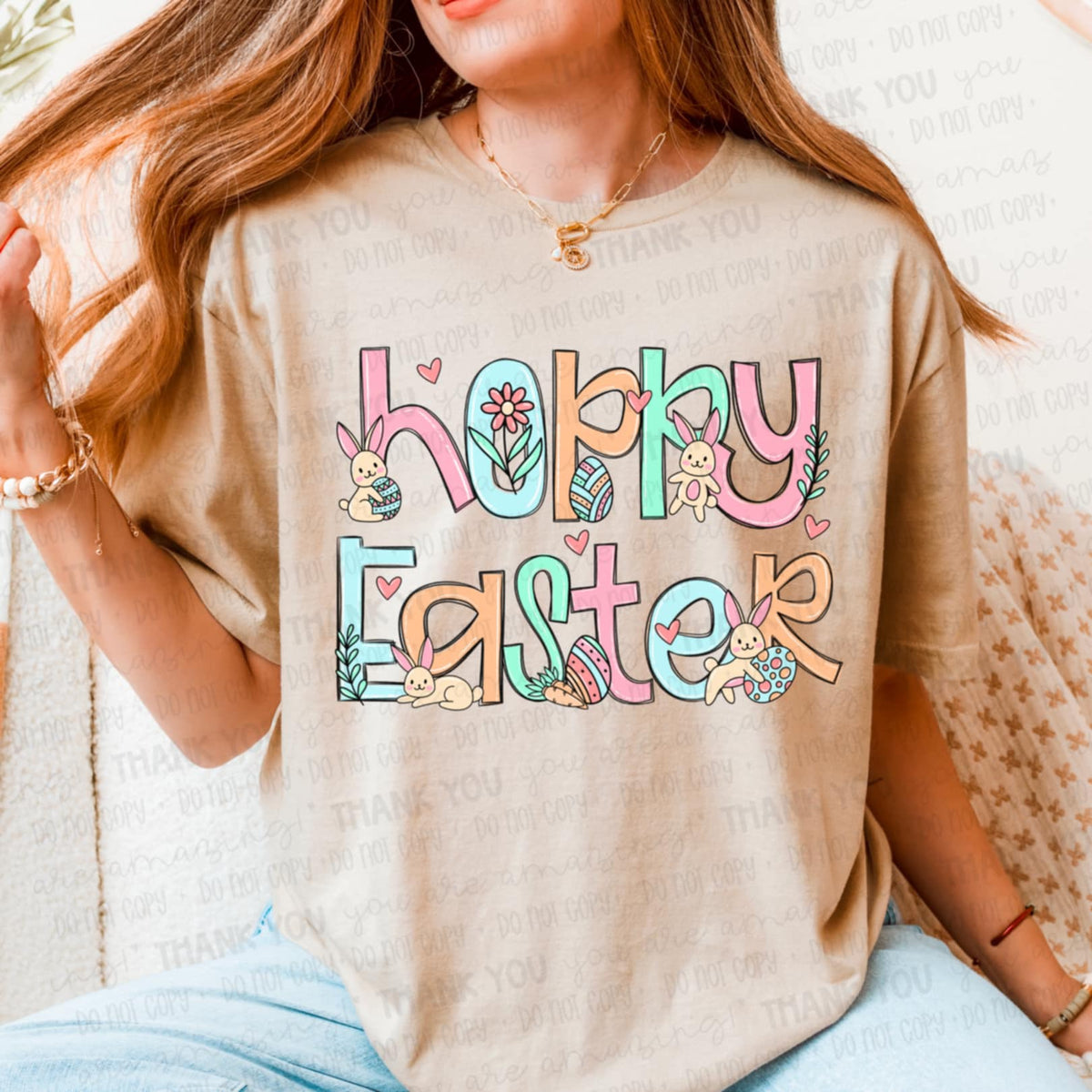 Hoppy Easter pastel (SAL) 96370 DTF transfer