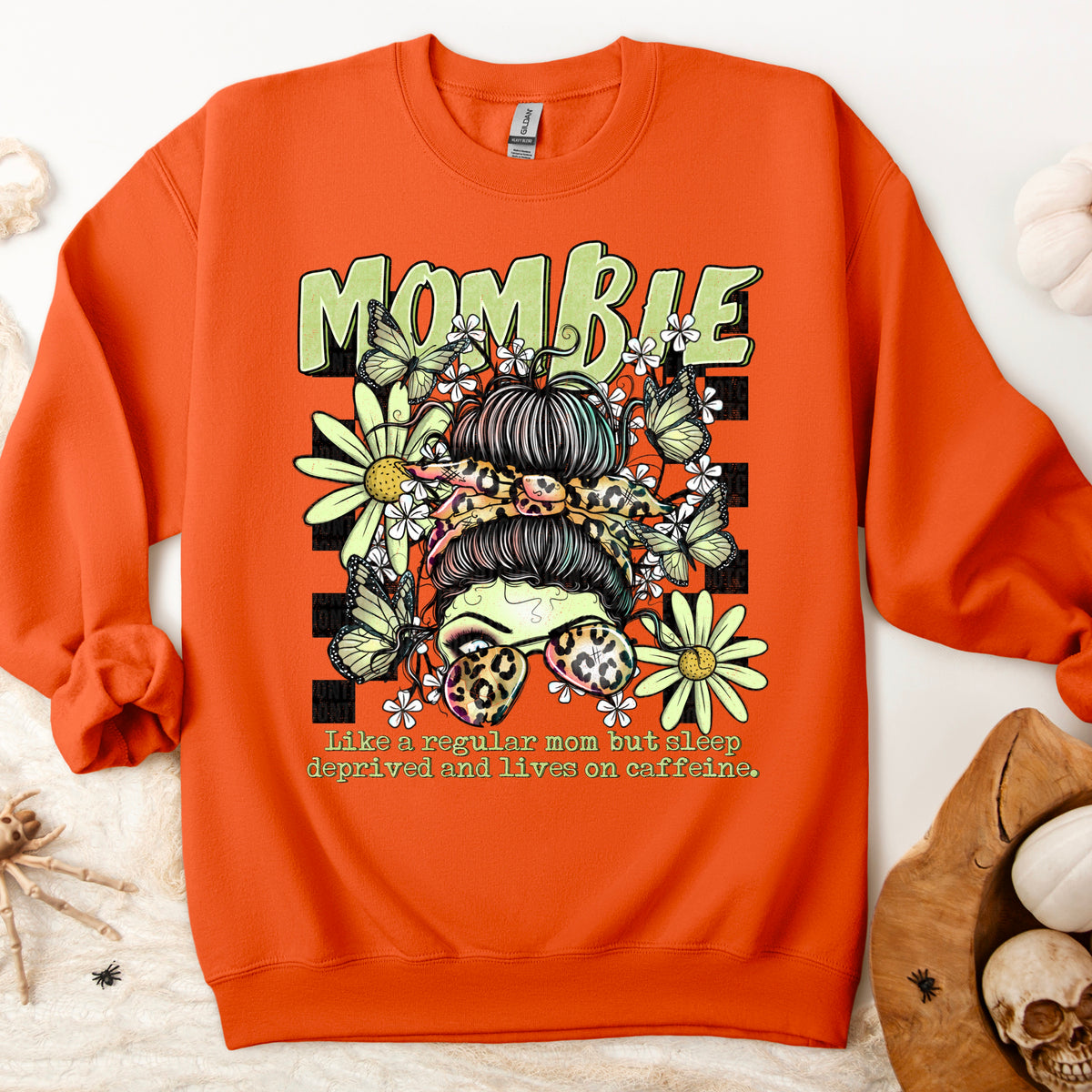 Mombie flowers and butterflies 113330 DTF transfer