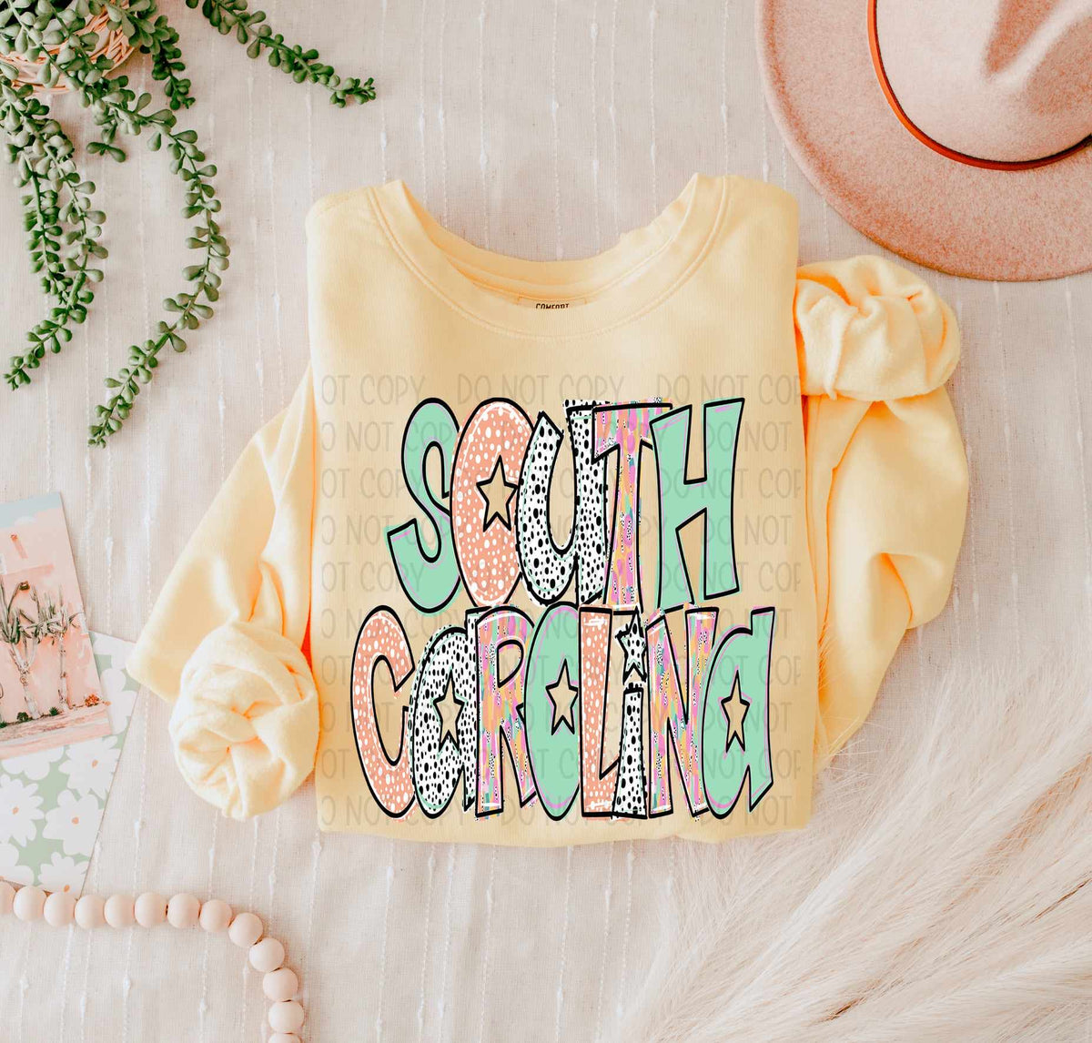 South Carolina peach and green (SWD) 55467 DTF transfer
