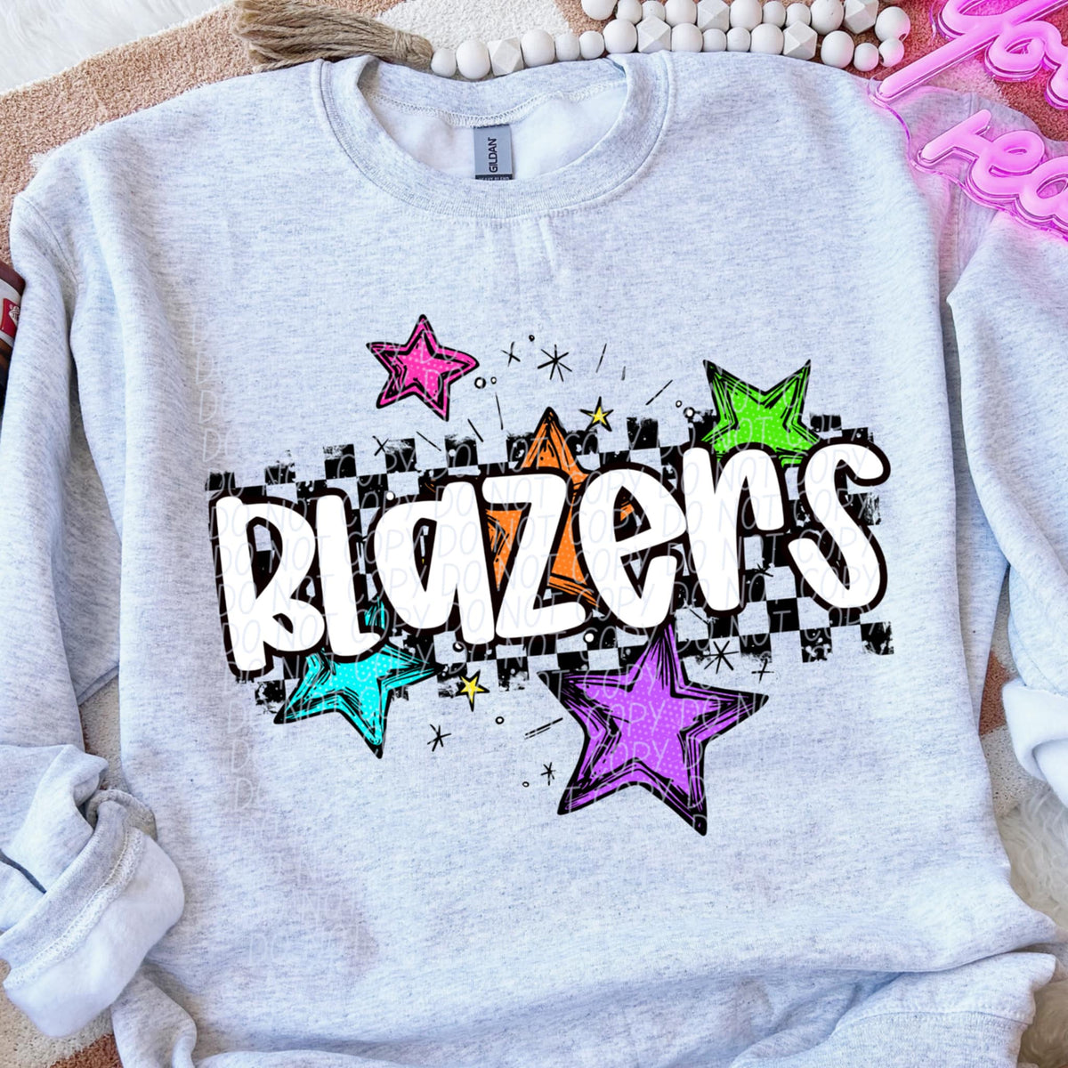 Blazers Mascot Rainbow Stars CITY DTF TRANSFER